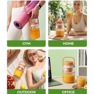 Licuadora Portatil personal travel blender 34OZ Smoothie Shake Juicer Cup 80W motor, 10-leaf system crushes ice in 30s. 34oz BPA-free cup with dual lids. 1500mAh battery, safety lock, easy clean. - Image 9