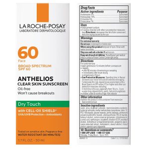 La Roche-Posay Anthelios Clear Skin Dry Touch Sunscreen for Face, SPF 60 Broad spectrum sunscreen with antioxidants, oil absorbing & non-greasy. Oxybenzone free, dry touch travel size sunscreen. - Image 3