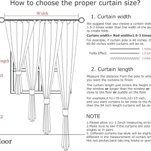 Vision Home Natural Full Blackout Curtains Linen Blended Darkening Window Curtains 84 inch for Living Room Bedroom Thermal Insulated Pinch Pleat Drapes with Hooks 2 Panel 40"Wx84"L - Image 2